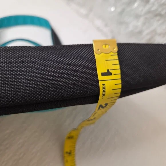 Mini Turquoise Canvas Cosmetic Tote Carry Bag - Picture 11 of 11